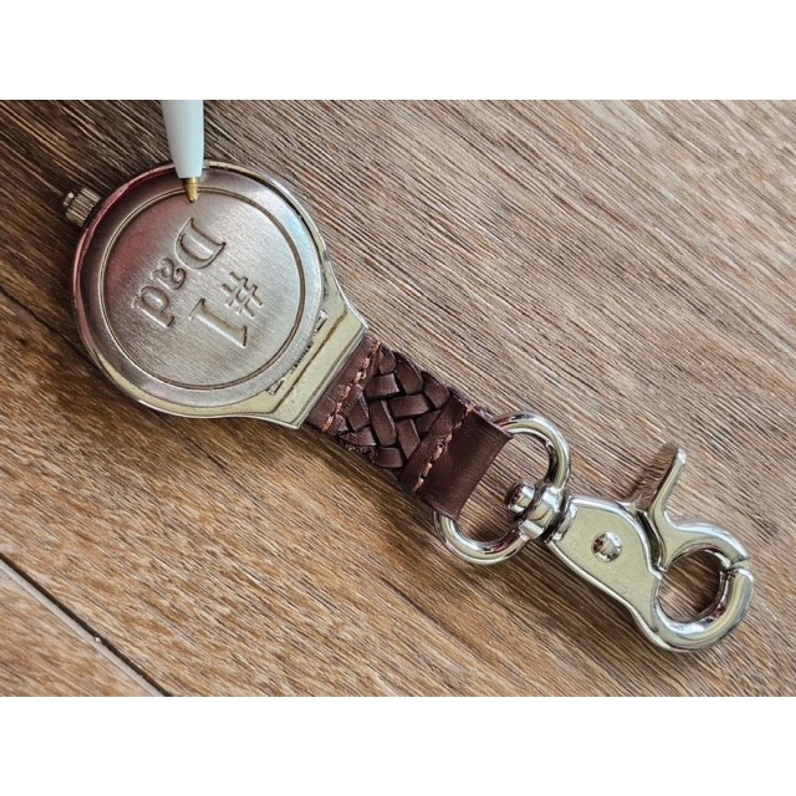 Remington Clip-on Belt Loop Watch w/ [#1 Dad] Cover *untested*