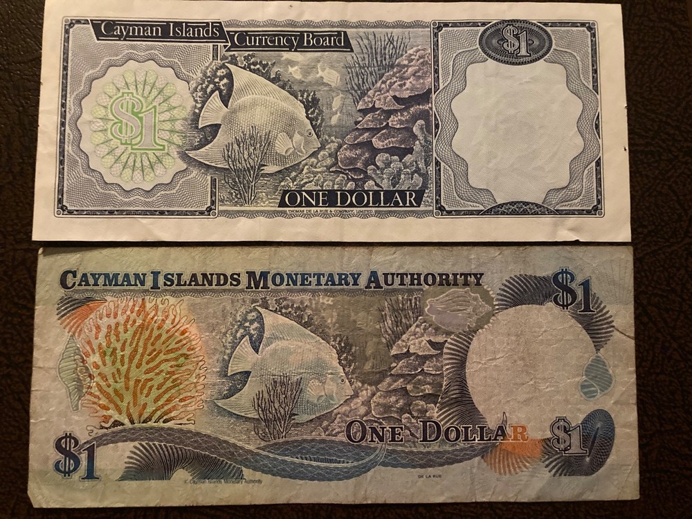 2 different Cayman Islands - One Dollar Notes