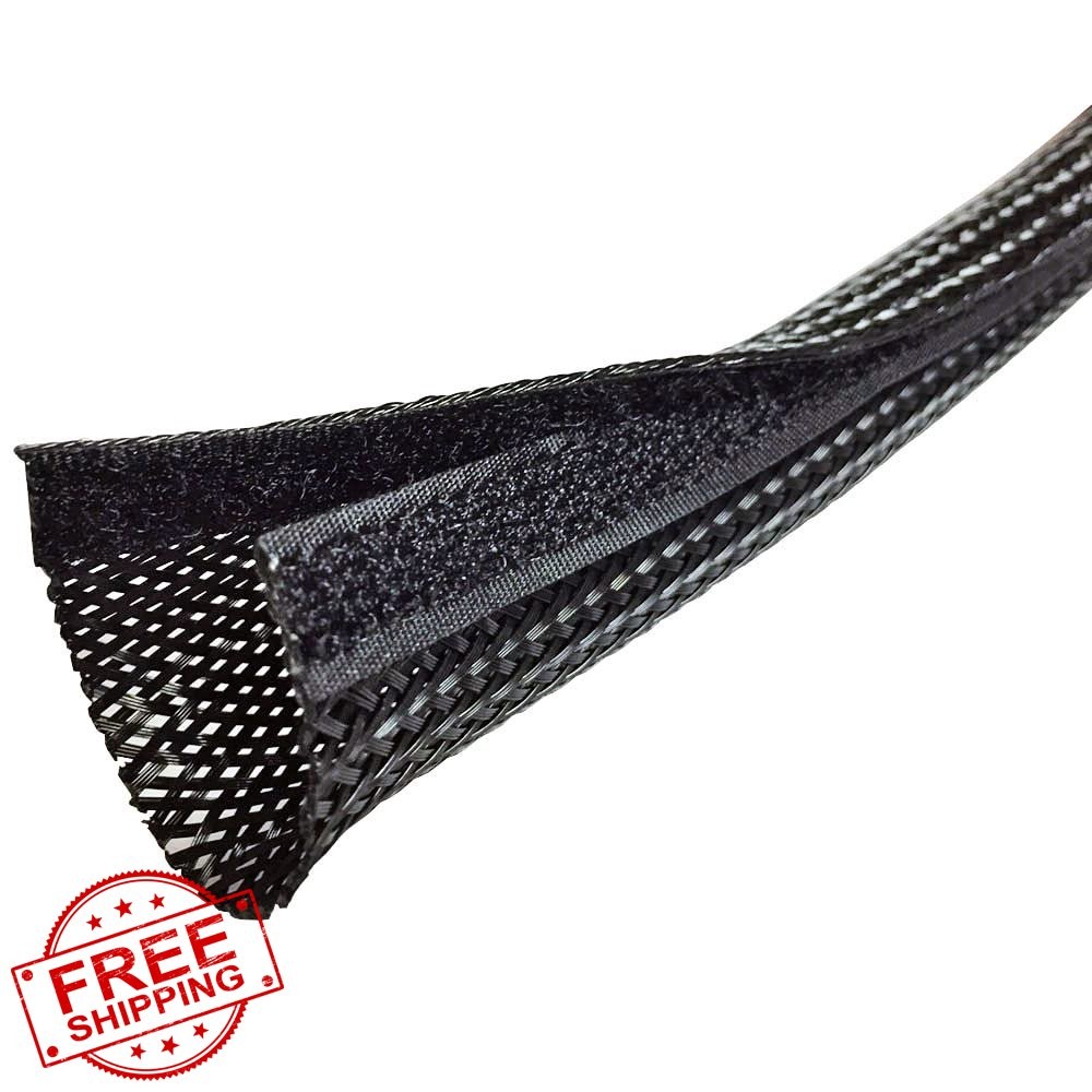 Electriduct 2.5" Side Entry Cable Wrap Black 10ft
