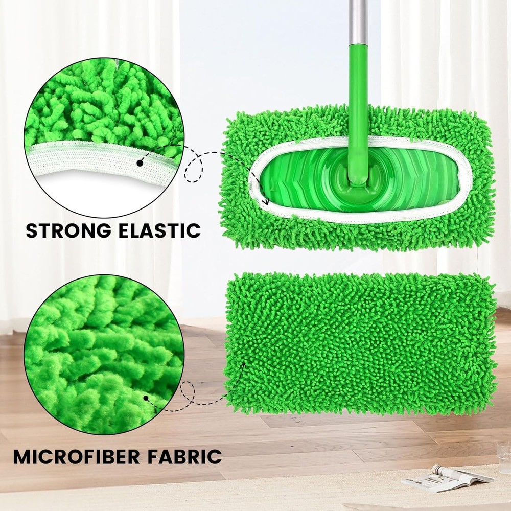 Replacement Wet Mopping Pads - Washable Cloths Bundle