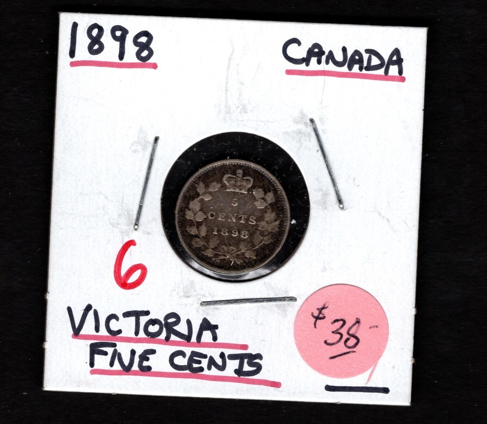 1898- Canada- Victoria Five Cents