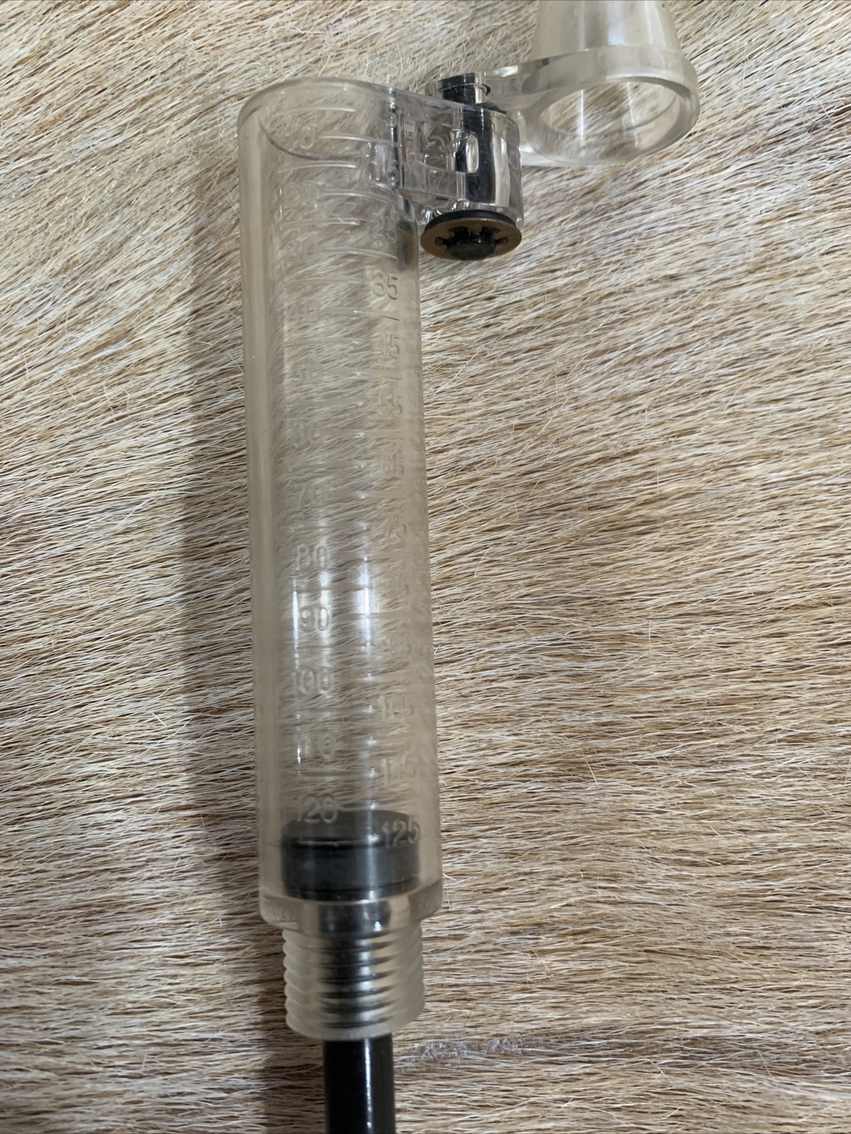 Clear Plastic Black Powder Measure