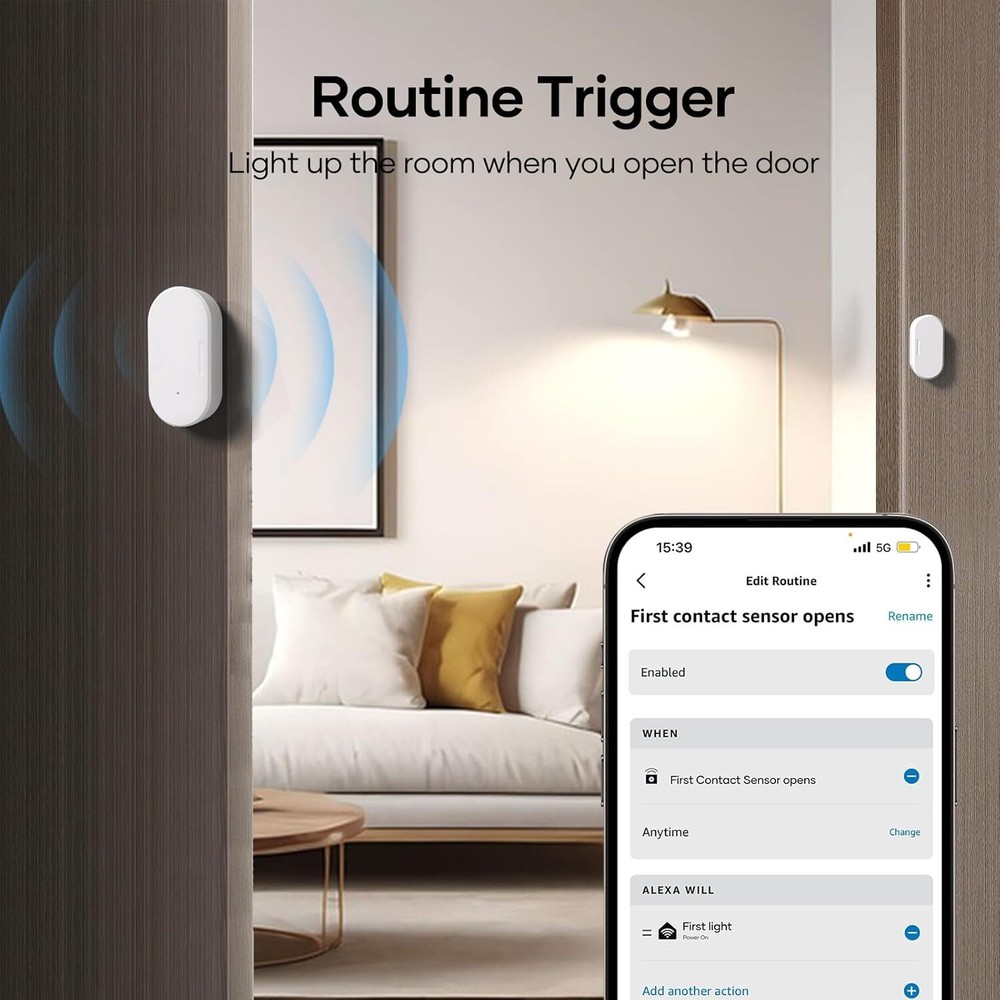 Zigbee Contact Sensor, Mini Smart Door Sensor, Home Automation, Hub Required