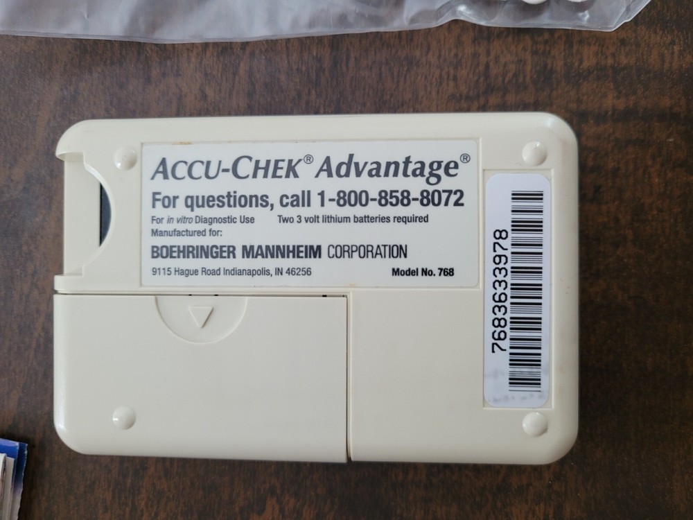 Accu-check Advantage Glucose Meter With Glucose Solution USED-Works