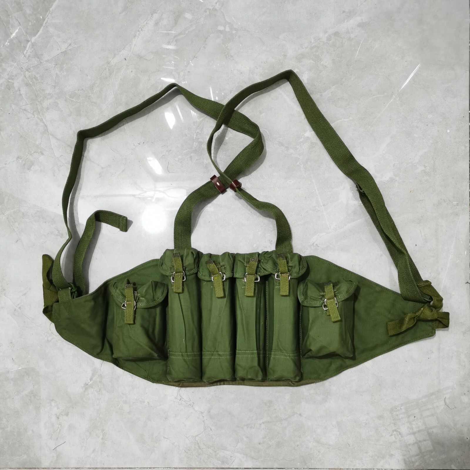 Chinese Army Type 85 Tokarev Chest Rig 7.62 30rds Mag Pouch Ammo Canvas Bag