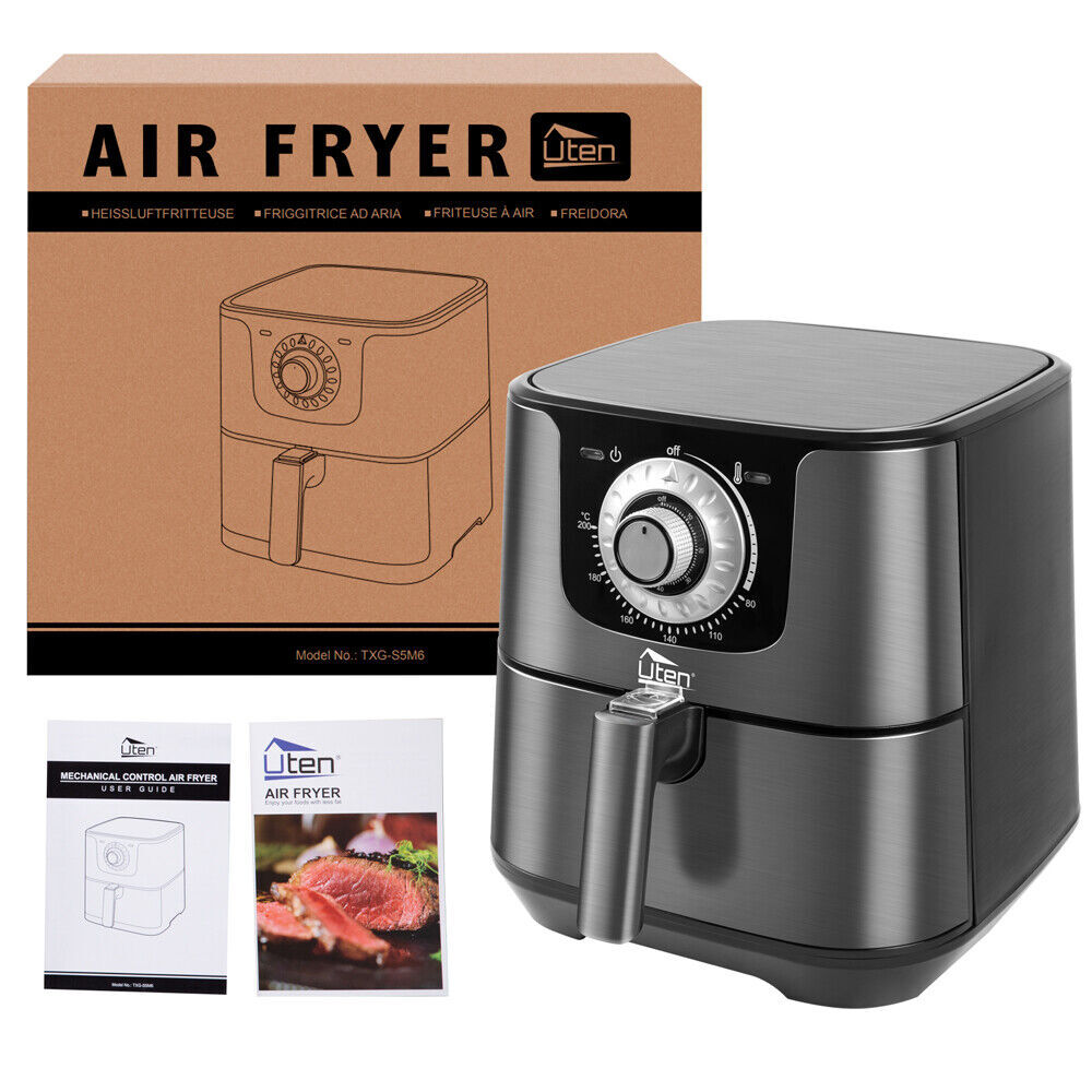 Uten Air Fryer 5.8Qt Large Capacity 5.5L Smart Electric Hot Airfryer Oven Cooker