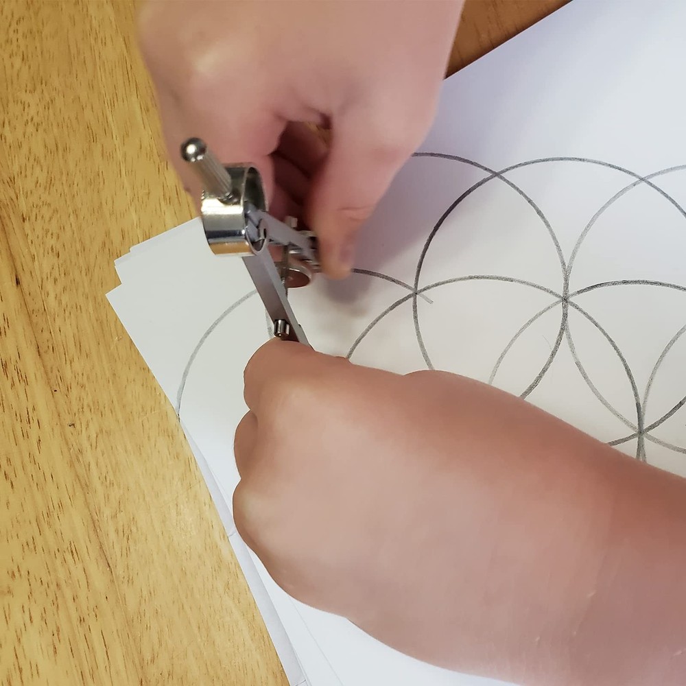 13 Pieces Geometry Set Compass Geometry Tools Math Compass and Protractors Se...