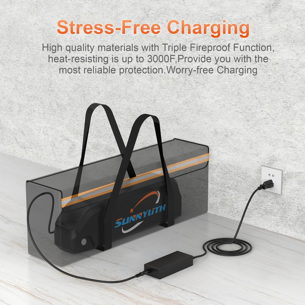 E-Bike Battery Safe Bag Fireproof Explosionproof, Large Document Lipo Waterpr...
