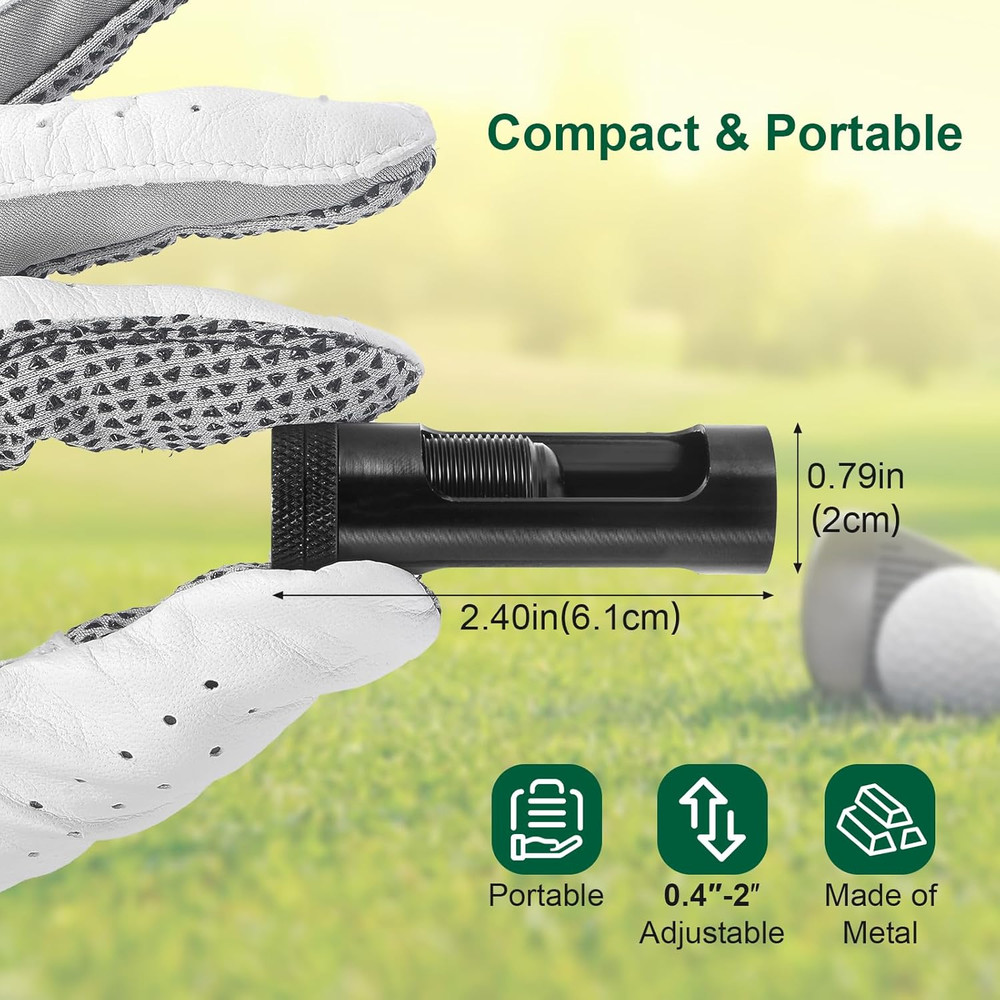 Adjustable Golf Tee Height Tool, Aluminum Golf Tee Height Setter with Precise Sc