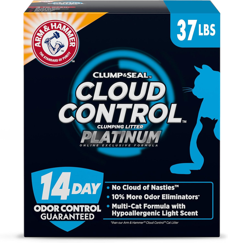 Cloud Control Platinum Cat Litter, Multi-Cat Clumping Litter, Hypoallergenic and