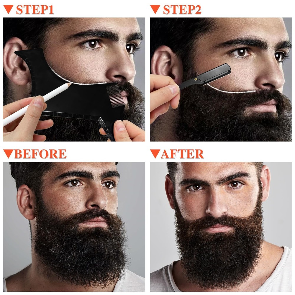 Beard Shaper for Men Shaping Tools - Gifts Template Black