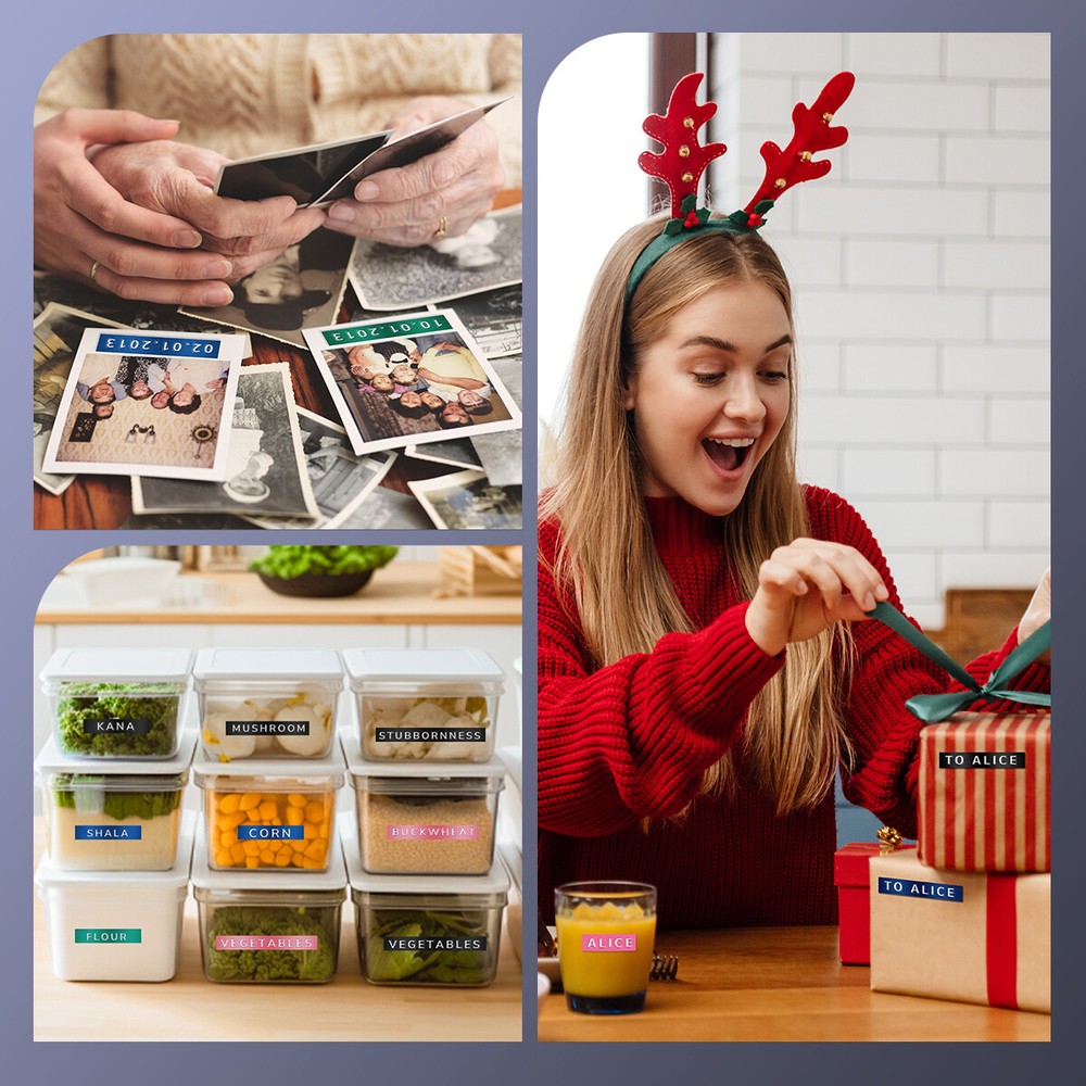 Phomemo E975 3D Embossing Label Maker Handheld with 6 Label Tapes 3/8" for Dymo