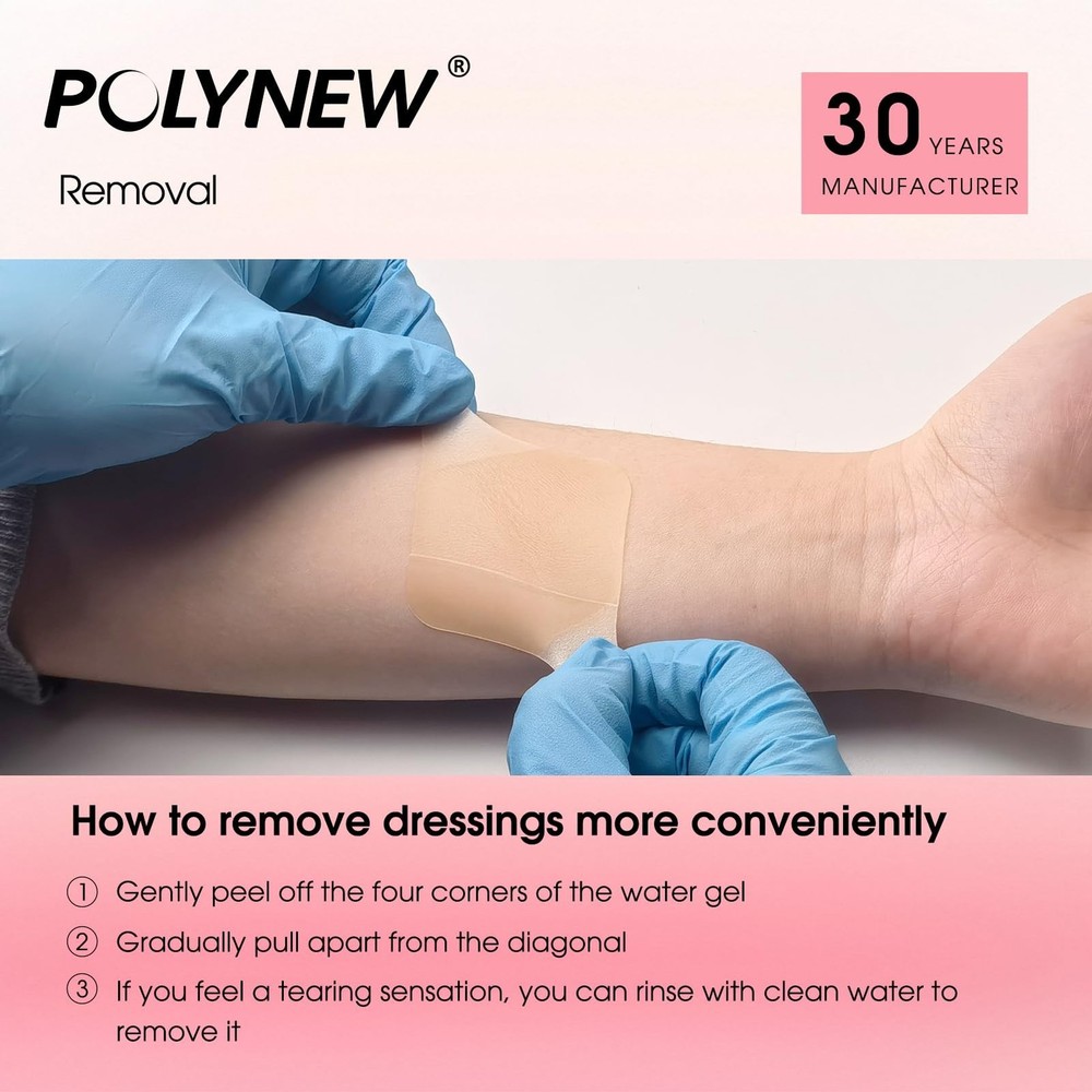 2" x 2"-20 Pack Extra Thin Hydrocolloid Dressing for Light Exudate, Hydrocoll...