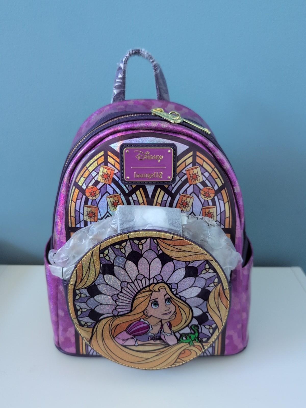Loungefly Disney Princess Stained Glass Collection: Rapunzel Mini-Backpack NWT