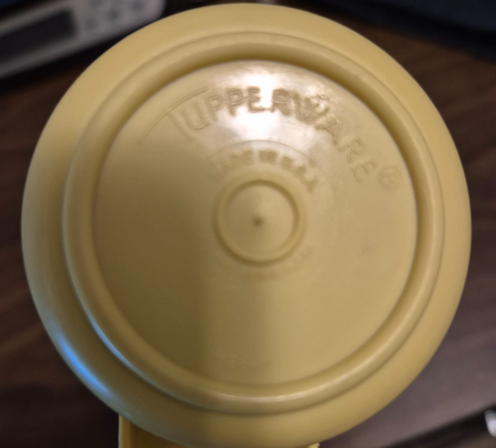 Vintage Tupperware Kitchen Measuring Cups Nesting Yellow Retro