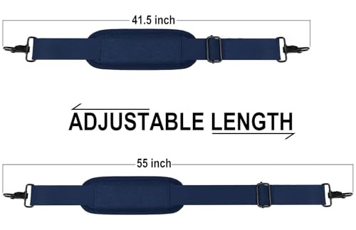 Shoulder Strap 56 inch, Universal Adjustable Thick Soft Duffel Bag Deepblue