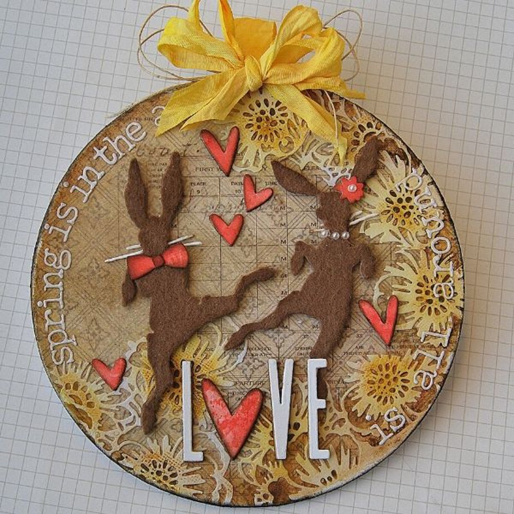 Sizzix Thinlits Bunny Hop 3-pc set #664421 Retail $19.99 designer Tim Holtz