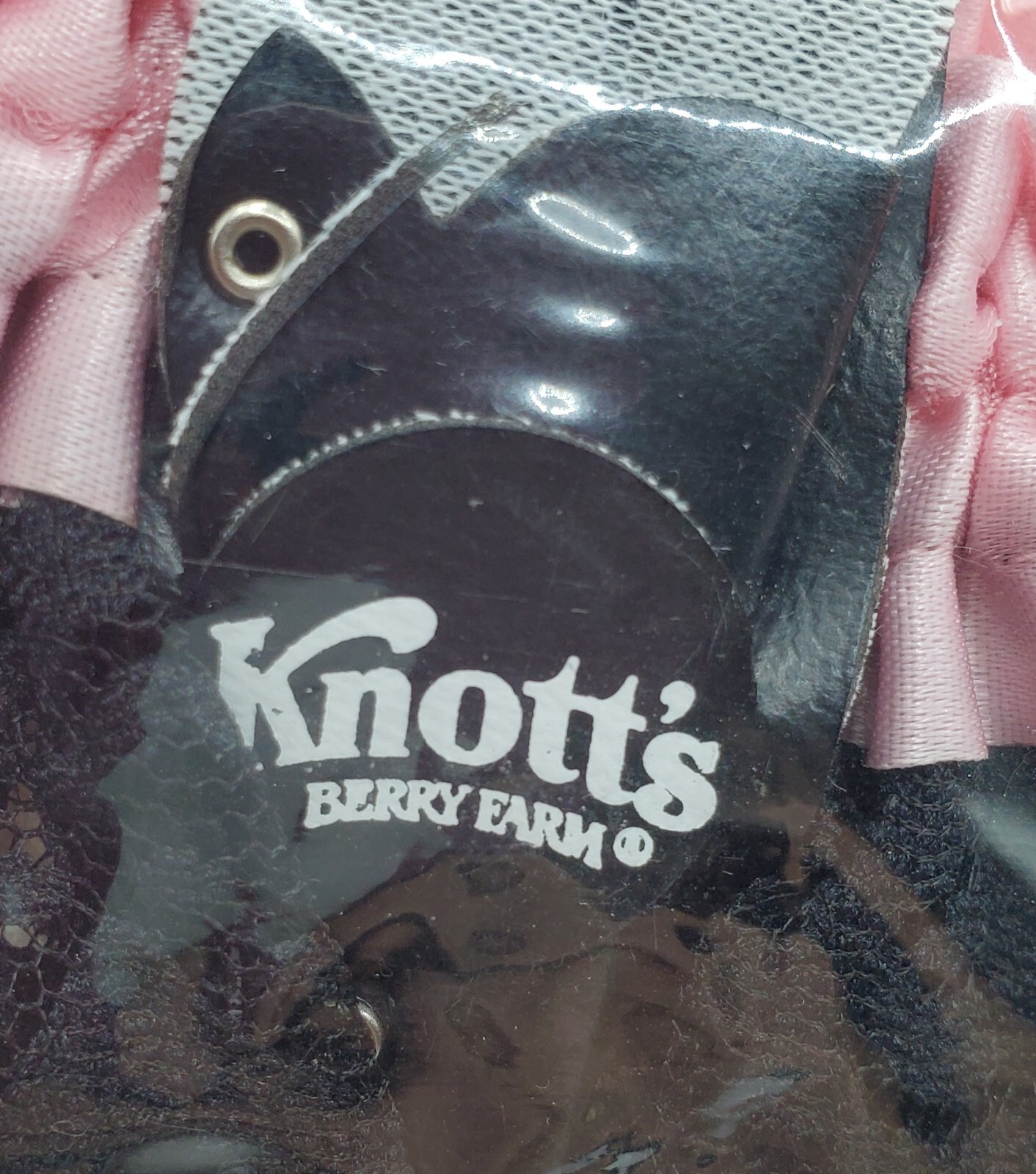 Vintage Knott's Berry Farm Gay Nineties Showgirl Garter NIB By Jackie Black Pink