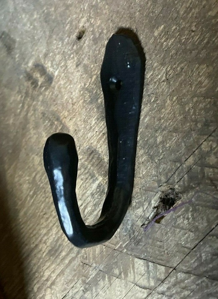Primitive Foundry 4" Solid Core Metal Cast Iron Wall Hook Bathroom Towel Hanger