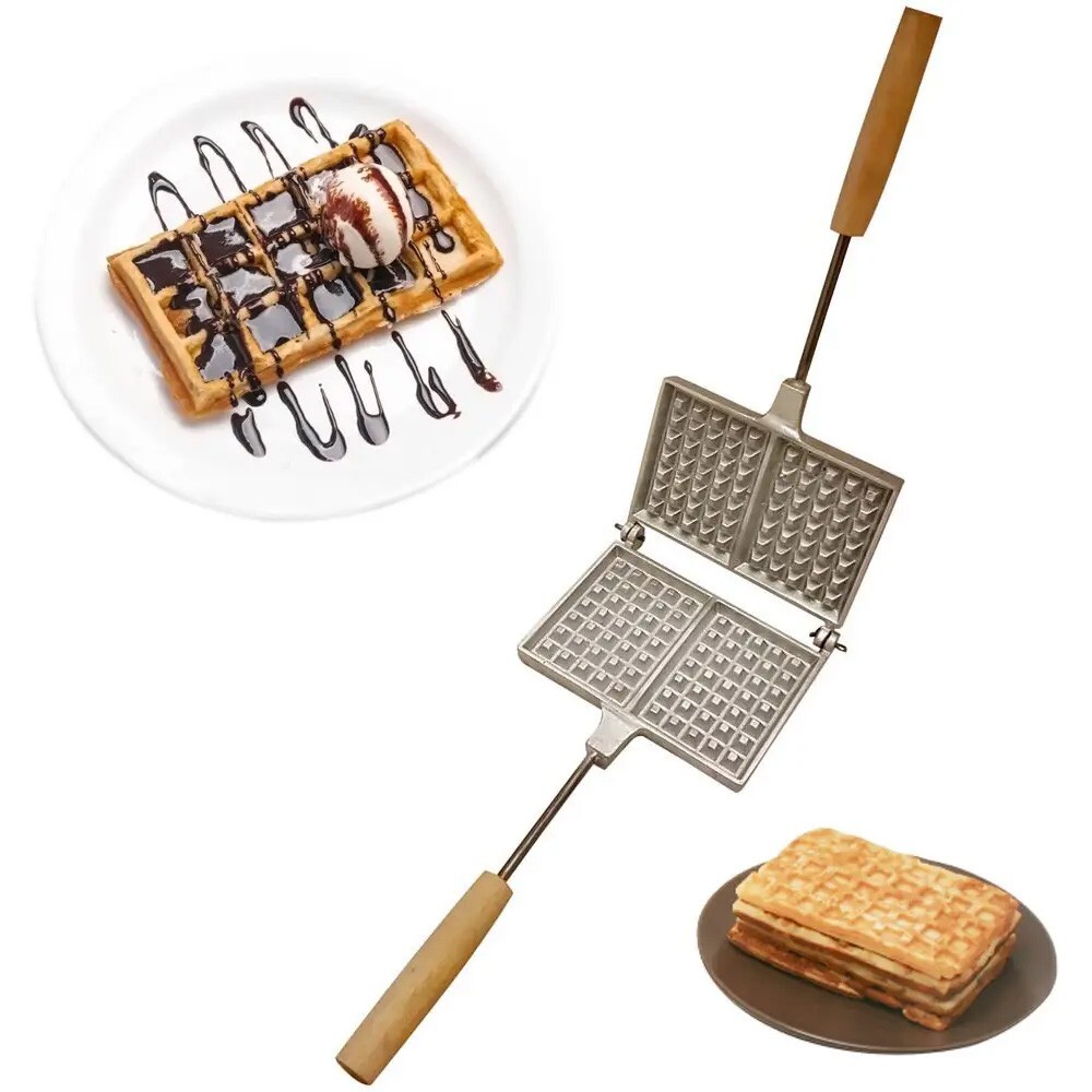 FORM FOR BAKING THICK WAFFLES (WAFFLE IRON) RECTANGULAR "BELGIAN VIENNA WAFFLES"