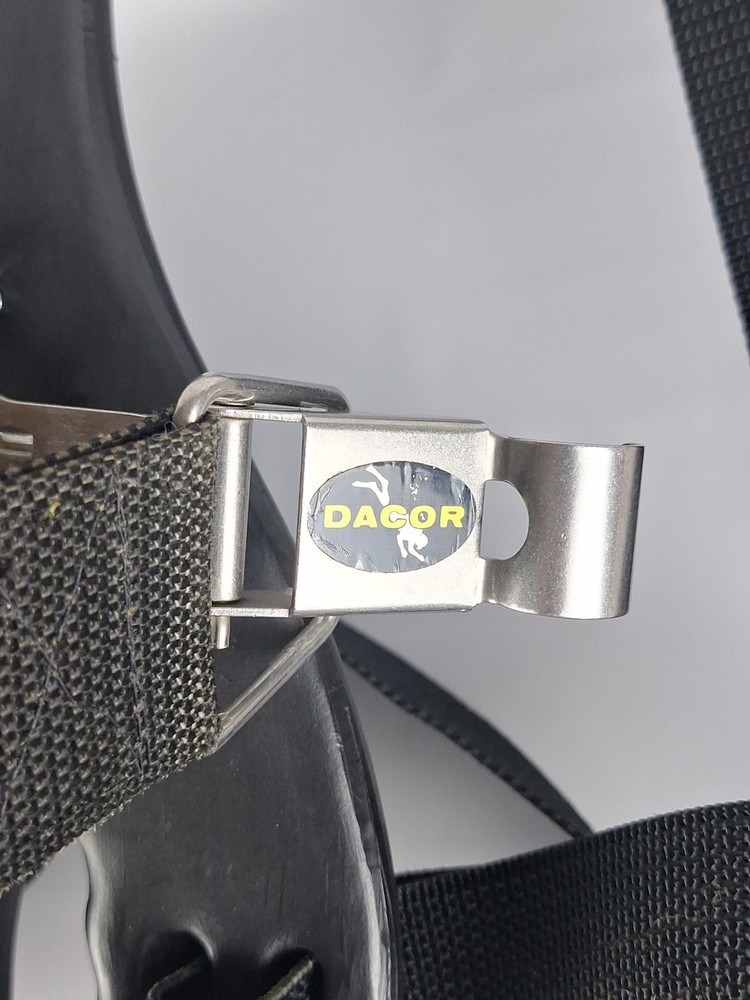 Dacor Scuba Single Tank Backpack Harness Hard Plastic Nylon Diving Gear Small