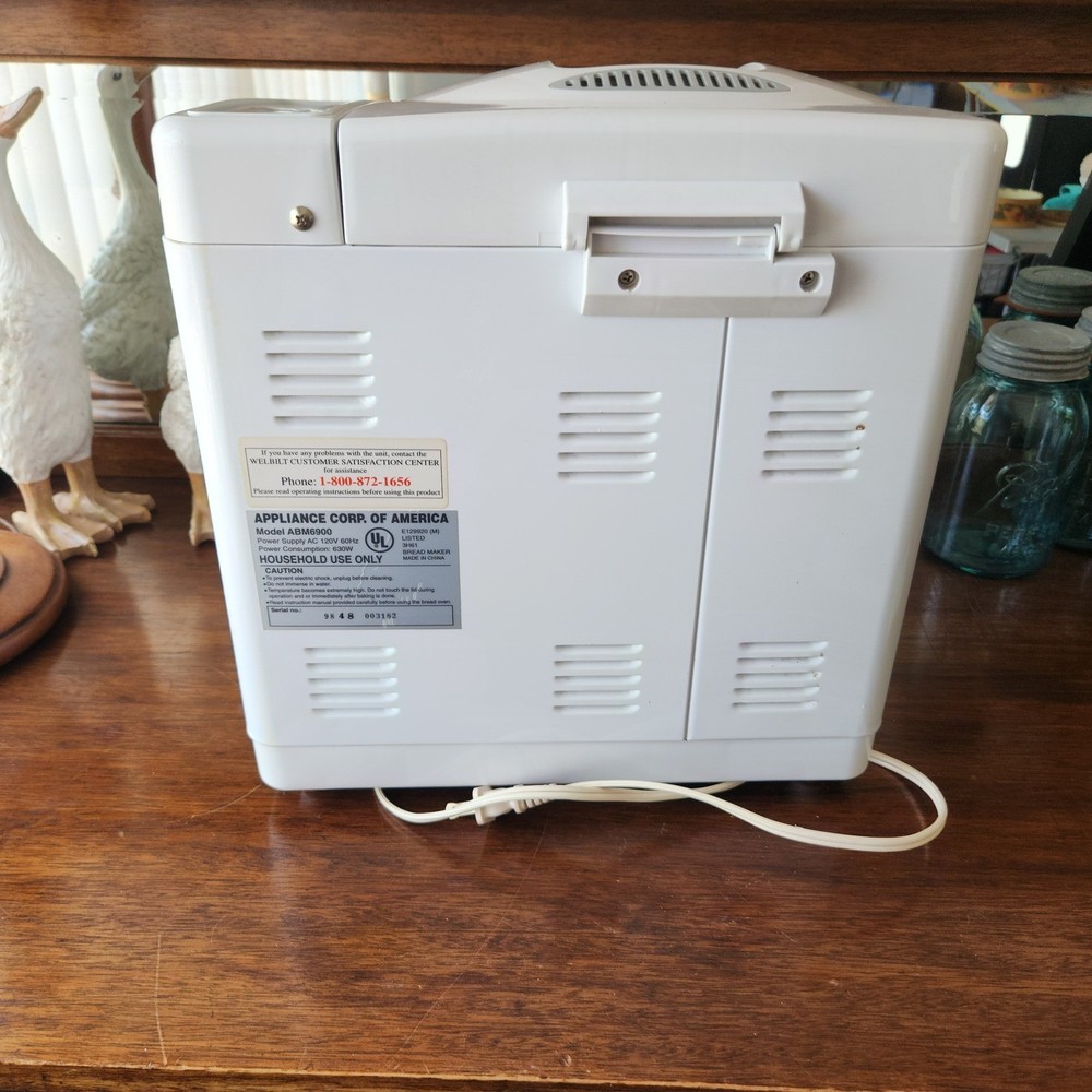 Welbilt White Large Bread Machine ABM6900