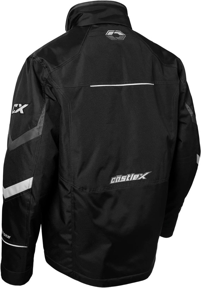 Castle Mens Cold Weather Winter Snowmobile Platform Jacket - Black - Small