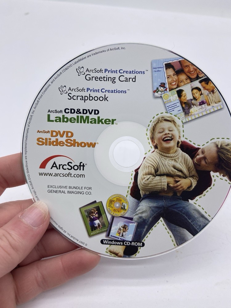 ARCSOFT PRINT CREATIONS Greeting Card Scrapbook Slideshow CD Software