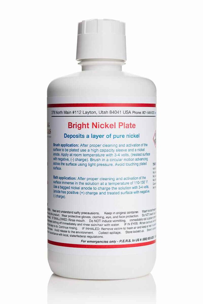 Bright Nickel Plating Solution - For Electroplating 1000ml / 32 oz