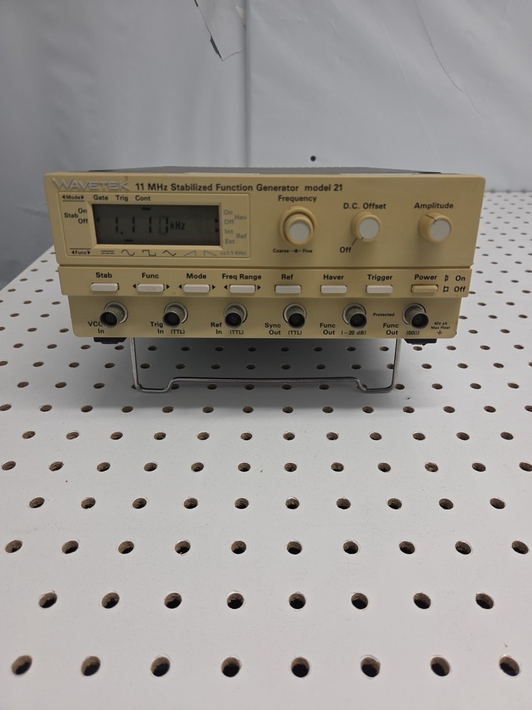 Wavetek Model 21 Stabilized Function Generator Tested Working