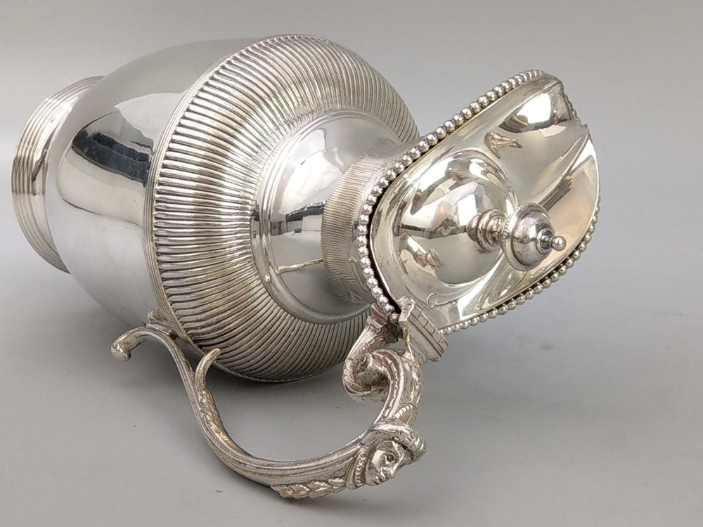 Antique syrup pitcher silver plated by Robert Pringle