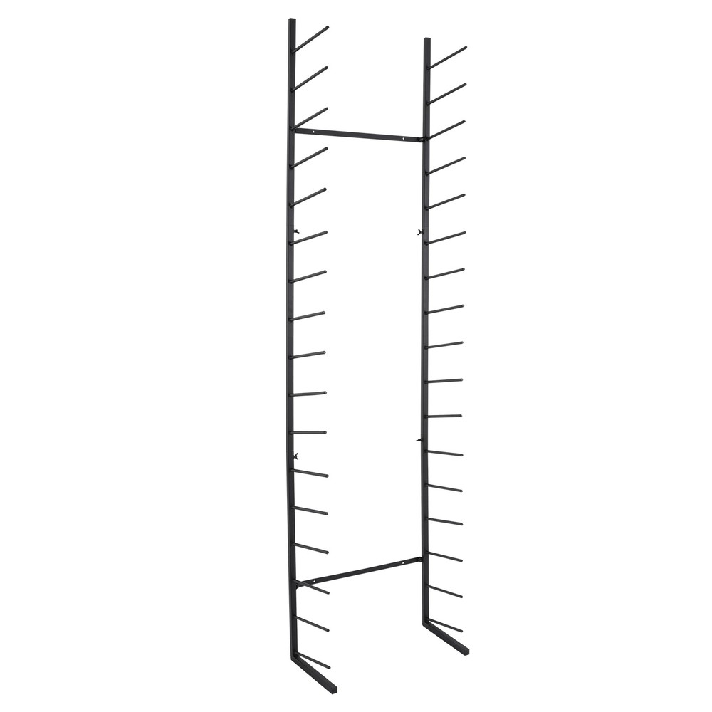 17-Tier Wall Mounted Blueprint Storage Rack for Organized Creative Workspaces