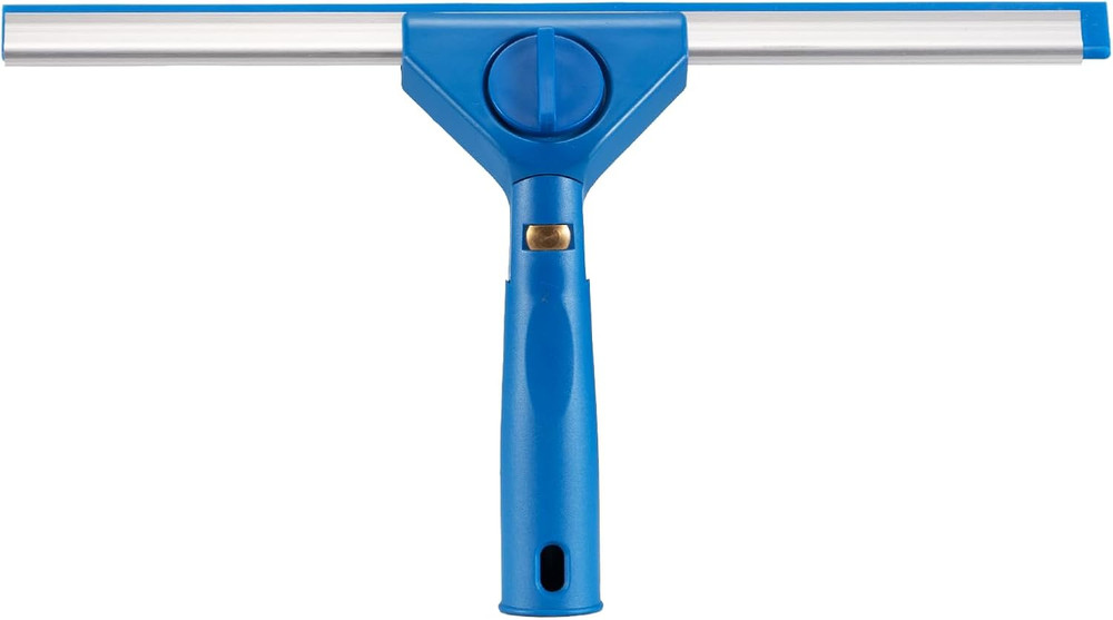 Multi-Purpose 13.5" Window Squeegee with 7" Handle, Rotating Window Cleaner for