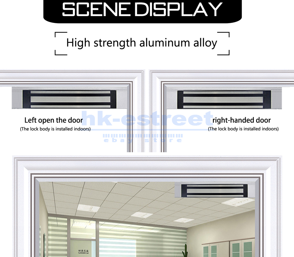 Magnetic Lock Access Control Door 180kg/350lb Force Electromagnetic Lock Durable