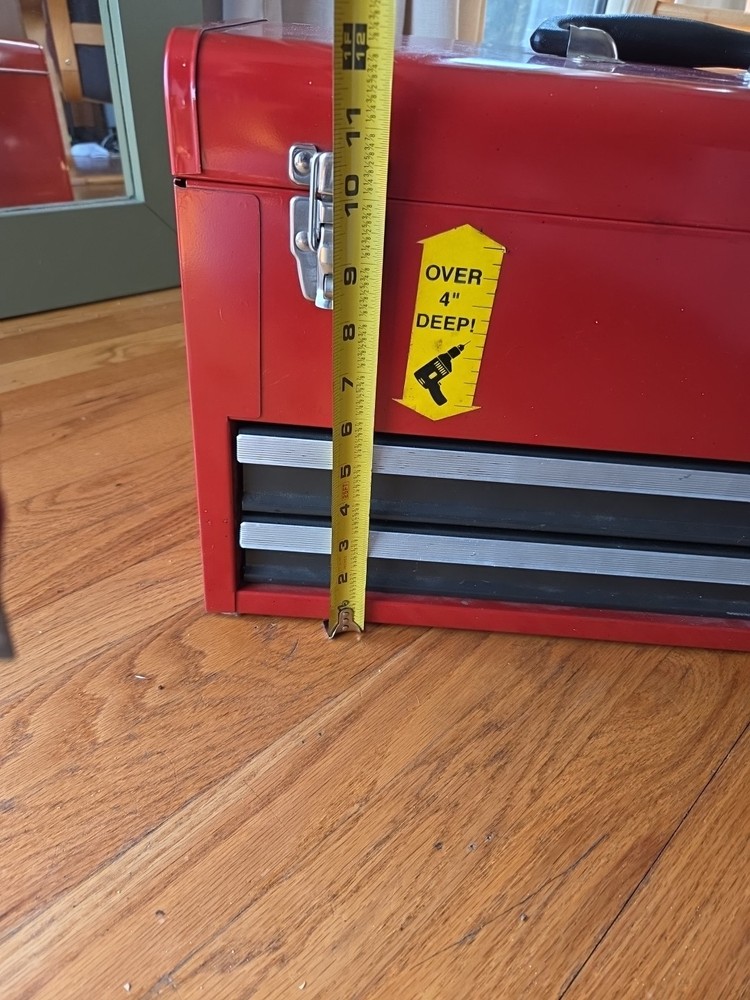 Vintage Craftsman 2 Two Drawer Deep Top Tool Box Red Toolbox