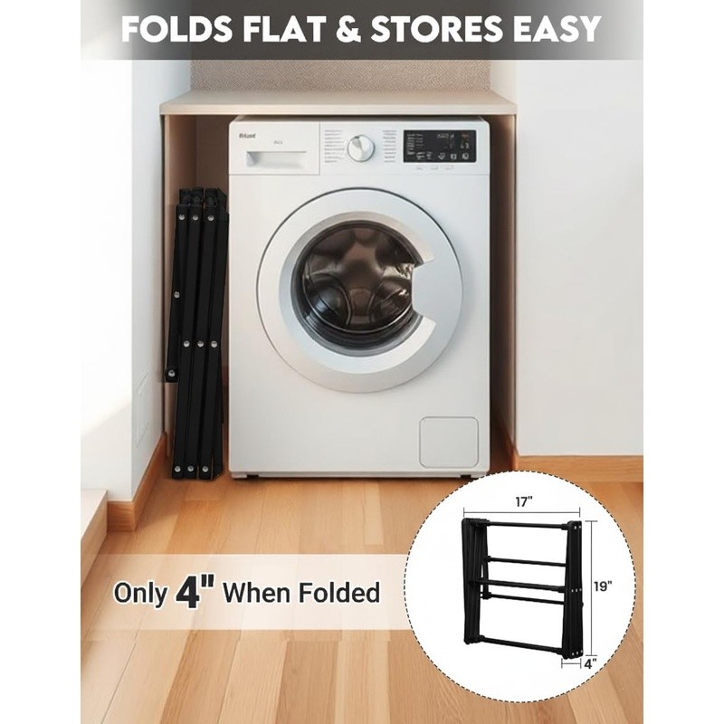 Durable Foldable Clothes Drying Rack Compact Indoor Outdoor Laundry Solution New