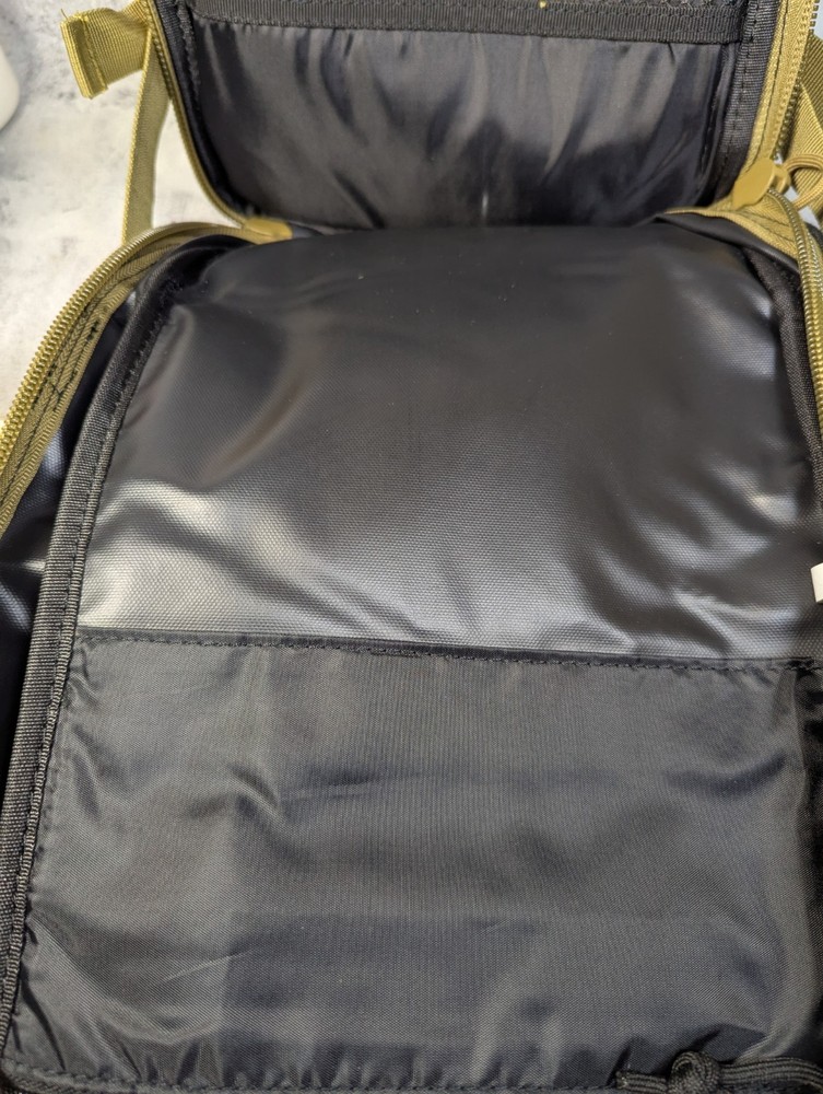 Gurkha Cigars Tactical Backpack Black/Tan Multiple Pockets EUC