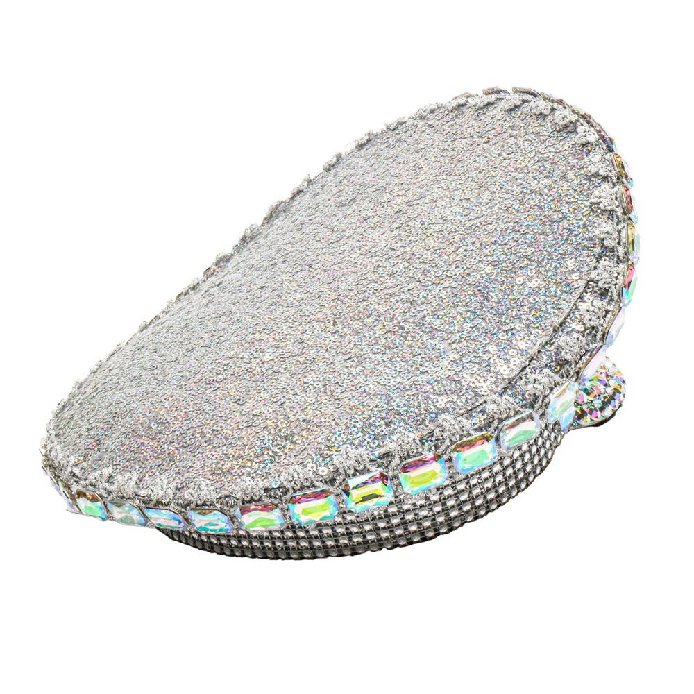 Silver Steampunk Captain Hat with Rhinestones for Burning Man