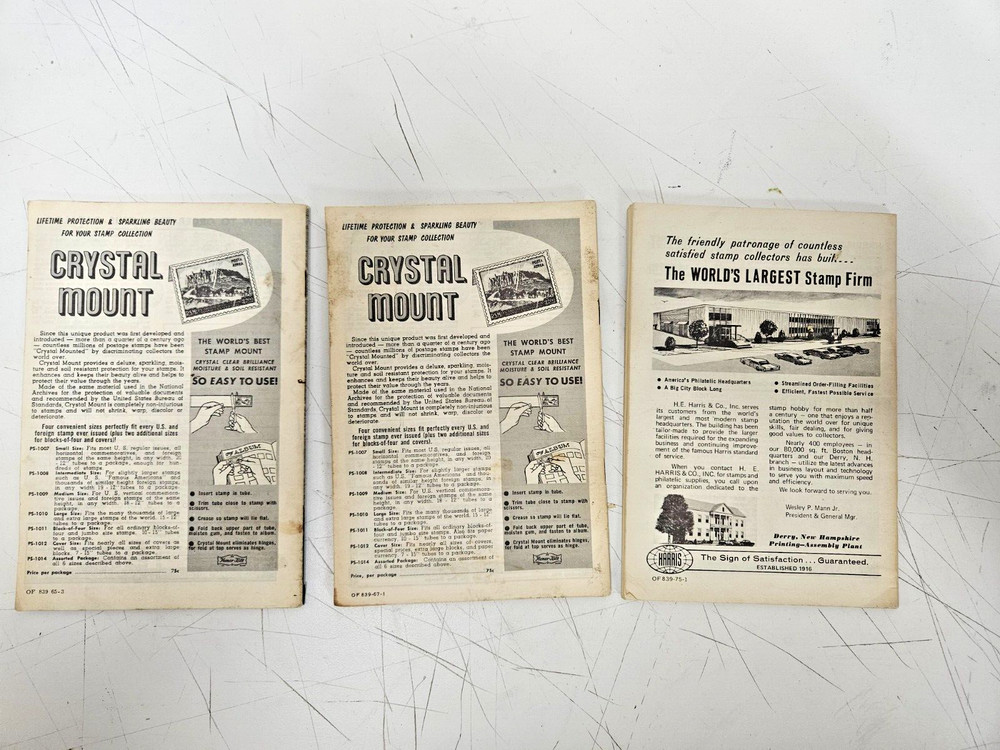 Rare: Vintage Harris Stamp Catalogs 1966, 1967 & 1978 (Lot of 3)