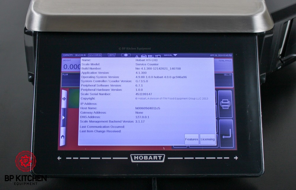 Hobart HTi Scale With Printer, New Operator Screen & No Customer Display