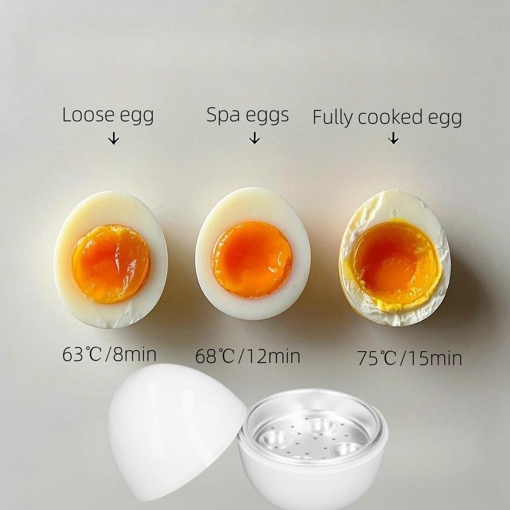 Microwave Egg Cooker for 4 Eggs,Hard Boiled Egg Cooker Compact Microwave Safe...