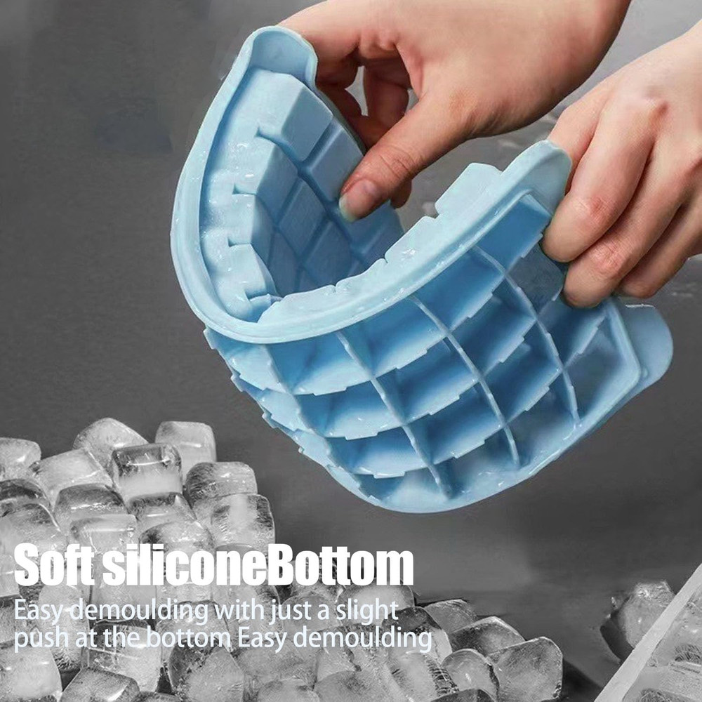 Silicone Ice Cube Tray 2 Pack,36 Cubes per Tray,Easy Release Square Ice Cube Mak