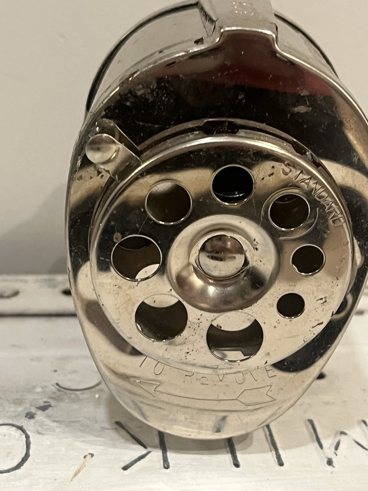 VINTAGE BOSTON KS PENCIL SHARPENER OFFICE TOOL USED FOR YEARS IN GOOD CONDITION