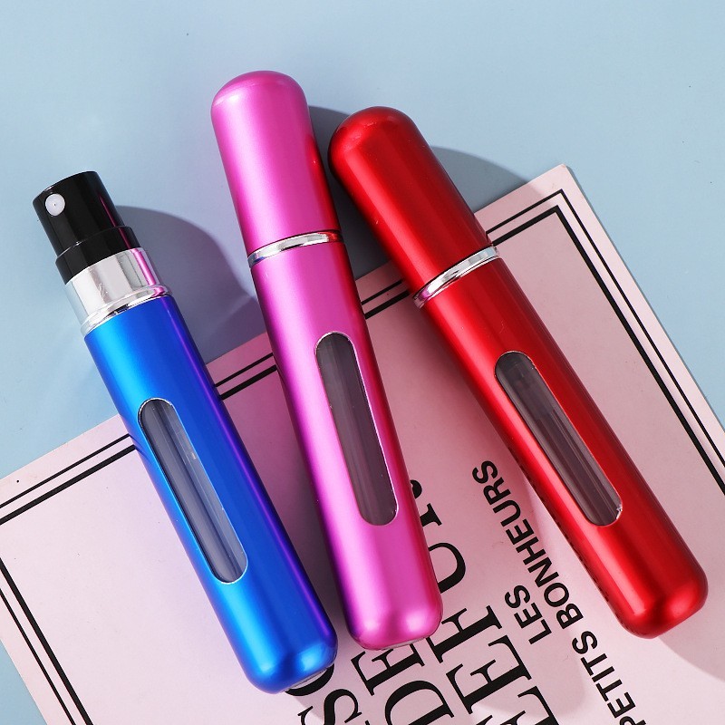 5ml Perfume Refill Bottle w/ Spray - Empty Travel Atomizer Leak-Proof