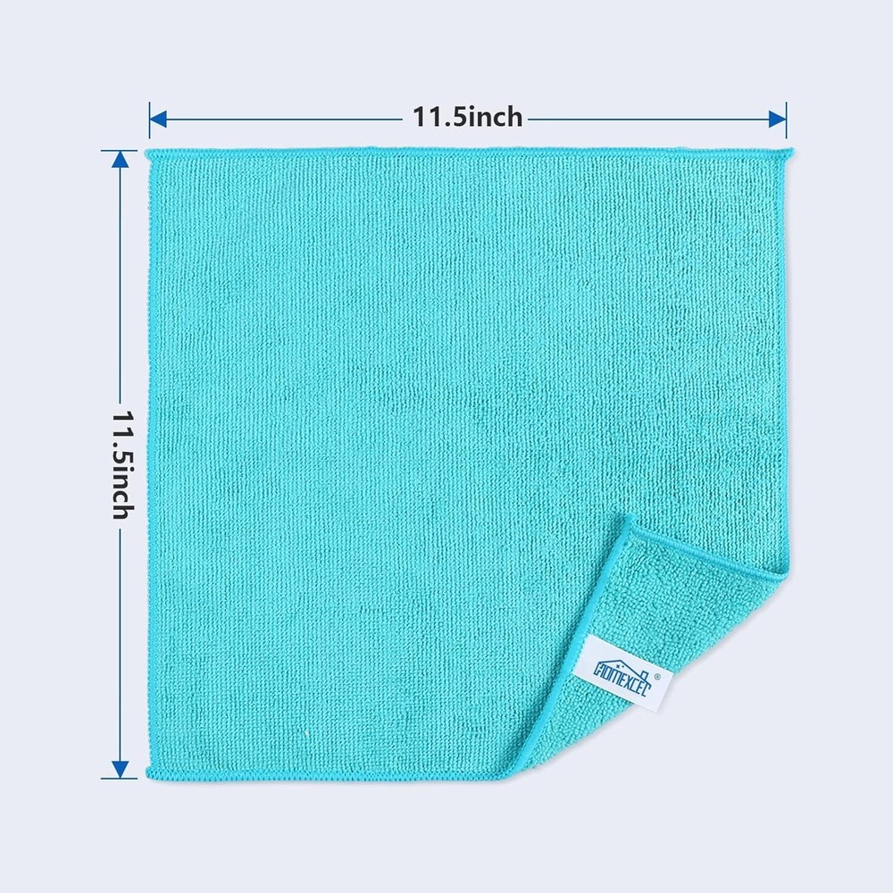 24 Pack Microfiber Cleaning Cloths - Eco-Friendly, Scratch-Free & Absorbent