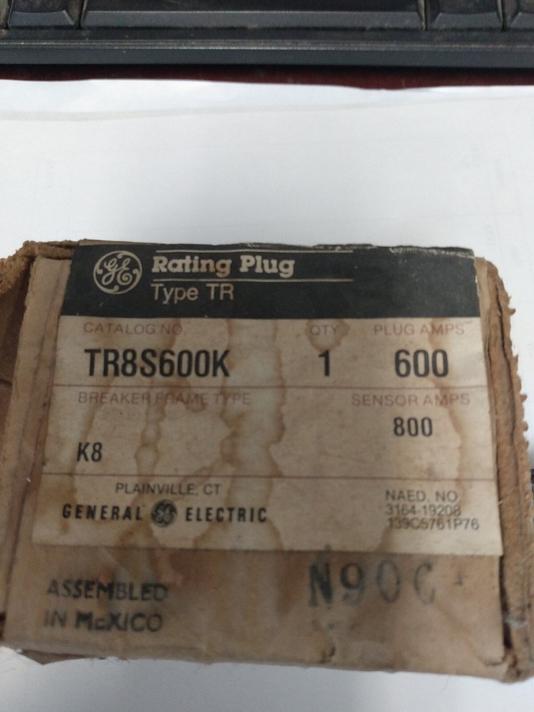 General Electric TR8S600K Rating Plug