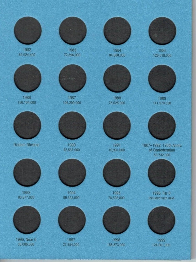 New Whitman Canada Five cent Folder #2 for all Issues From 1965 Through 2012