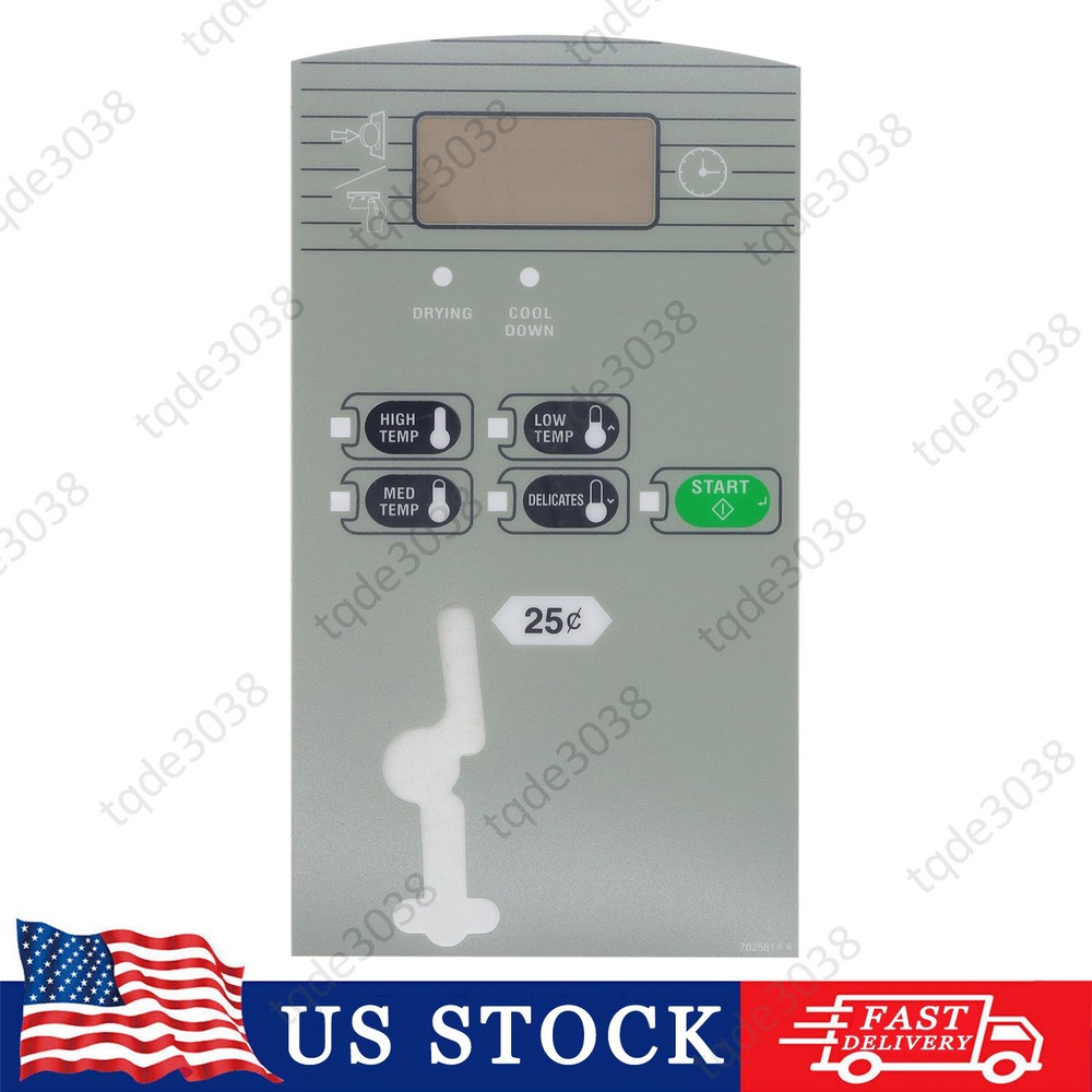 FOR HUEBSCH HTT30N BC DRYER COMPUTER OVERLAY - 70258101