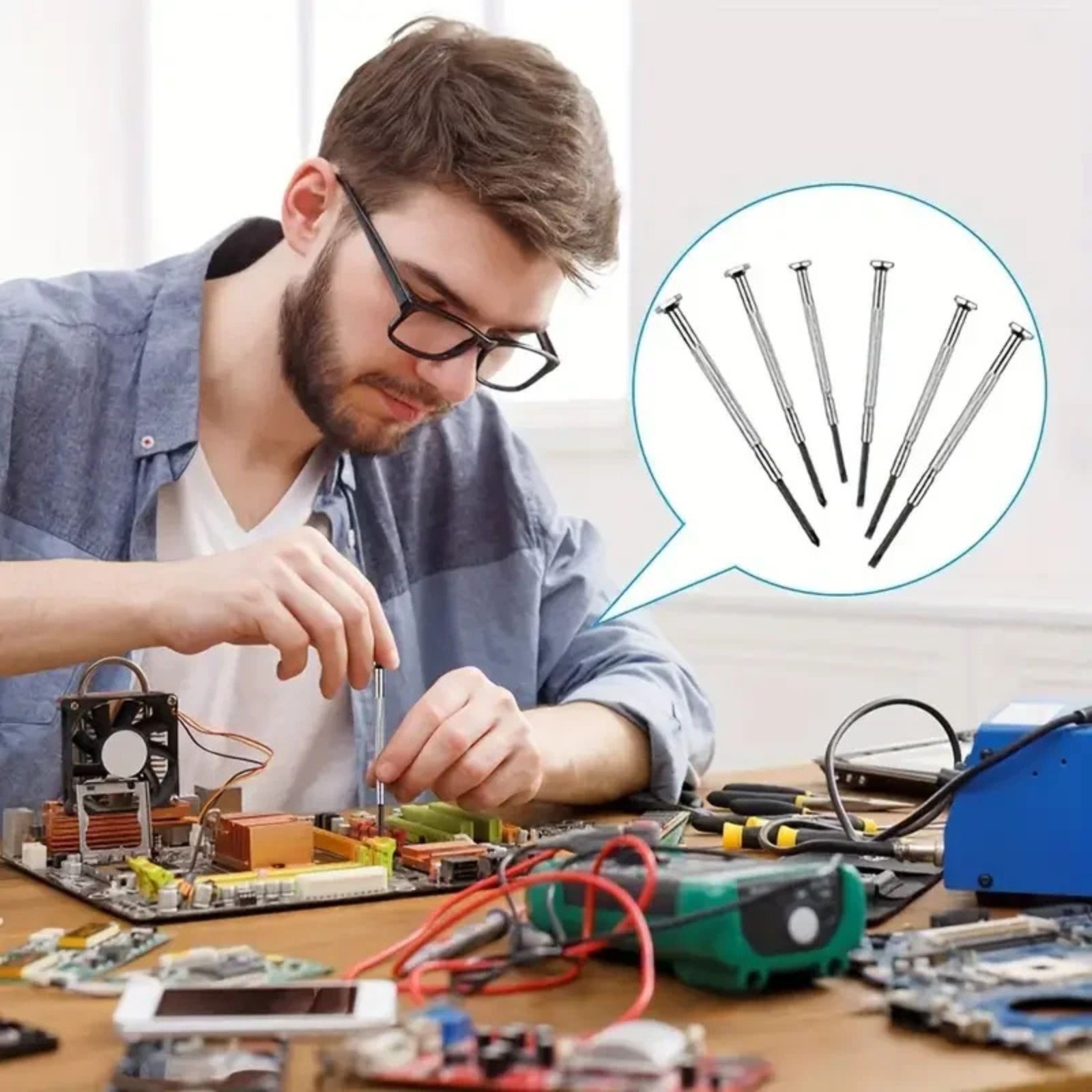 11pc Small Precision Screwdriver Set Mini 6 Sizes Flat Philips for Watch Glasses