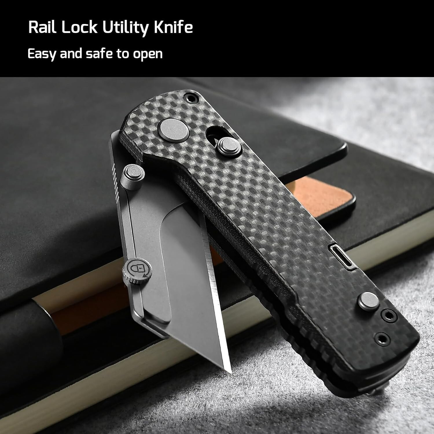 OKNIFE U1 Pro Multitool Folding Utility Knife with Folding Screwdriver Rail Lock